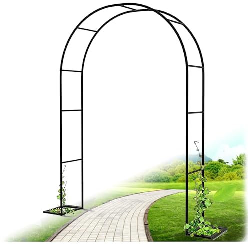 Arche de jardin, pergola en métal pour clématites, support d'escalade, treillis résistant aux intempéries pour roses, mariages, arches, tonnelles