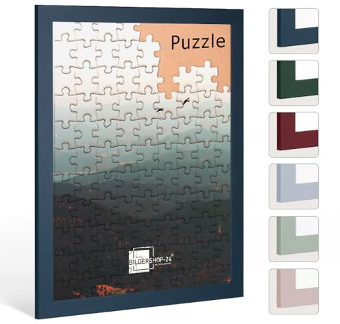 Bildershop-24 Puzzlerahmen Paris Dunkelblau 80x121cm (ca. 3000 Teile)