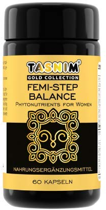Tasnim Femi-Step Balance Kapseln mit Leinsamen Extrakt Yams Wurzelextrakt Soja Bohnenextrakt Rotklee Extrakt für Wechseljahrbeschwerden