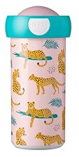 Mepal - Bicchiere per la Scuola Campus - Tazza per Bevande - Tazza per la Scuola Ermetica per Bambini - Senza BPA e Lavabile in Lavastoviglie - 300 ml - Leopard