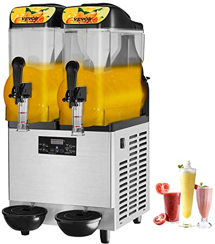 VEVOR Kommerzielle Slushy-Maschine, 24 L Einzelschüssel, 50 Tassen Margarita-Maschine, 500 W Edelstahl Margarita Smoothie, Frozen Drink Maker, Slushie-Maschine für Party, Café, Restaurants, Bars usw.