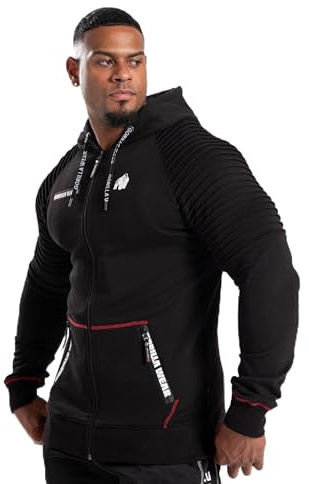 GORILLA WEAR Georgia Zipped Hoodie - Black - L