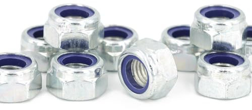 Juego de 10 tuercas de freno Nylstop hexagonal autobloqueante M14 con nailon DIN 985 clase 8 zincado