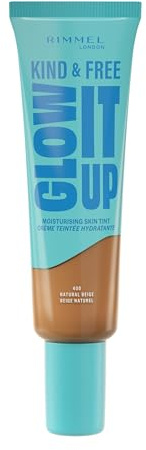 Rimmel London, Kind & Free Glow it up Base de Maquillaje Líquida Natural Beige 400 30ml