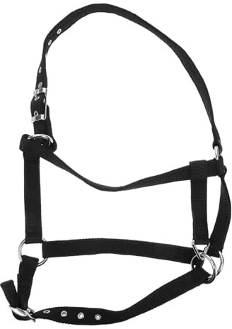 Kisangel Zubehör Für Die Reitausbildung Gürtelzaum Aufsteckständer Verdickter Zaum Kapuzendekoration Hüte Und Helme Für Haustiere Kapseln Für Verkaufsautomaten Mini-Dekoration Nylon Black