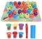 PUNELE Alphabet Playdough Stamp DIY Clay Stamps Children Educational Toy with Activity Playmat
