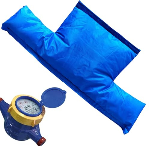 Nadsrp Protective Jacket for Taps, Water Meter Insulation Cover with 3 Way, Frost-Proof Removable Insulation for Water Meter, Blue Heat Preservation Bag, Freeze Protection Water Meter Cover