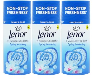 Lenor Laundry Perfume Scent Booster Spring Awakening 155g Pack of 3 Long Lasting In-Wash Fragrance Beads Fresh Floral Scent Booster for Clothes Washing Machine Safe Fabric Freshener