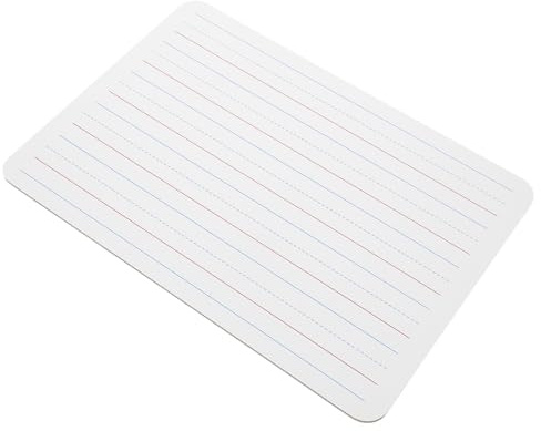 Alipis Petit Tableau Blanc Effaçable à Sec Double Face Surface Rayée Lignes Espaces Tableau Écriture Portable pour Garçon Fille Apprentissage Maison et Classe