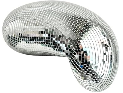 FewNvWa Melted Disco Ball Ornamento Decorativo Specchio Riflettente Scultura Moderna Vetro Artistico Adatto per Ufficio Soggiorno Camera Da Letto Regalo28cmx7