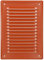 KOTARBAU® Lüftungsgitter 230x165 mm Abluftgitter Einschrauben Lackiert Kamin Belüftung Ziegelrot Insektschutzgitter beständig gegen Korrosion