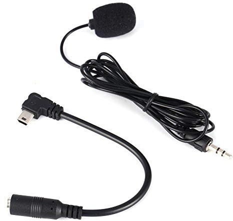 Mini Microphone, 3.5mm External Microphone Clip On Mic with Adapter Cable, for 3+/ Black