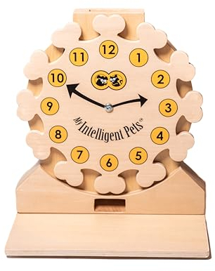 My Intelligent Dogs Interaktives Hundespielzeug Intelligenz - Intelligenzspielzeug für Hunde & Katze - Interaktives Spielzeug Hund, Katzenspielzeug - Denkspiele für Hunde - Clock
