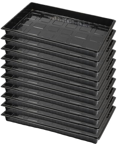 Pullmer Gewächshaus-Wanne 52,5x31,5x5 cm,di. 0,7 mm, 10 Stück, Pflanzschale Kunststoff, Transportschale, Anzuchtschalen ohne Bodenlöcher - Ideal für Pflanzen, Anzuchten, Garten