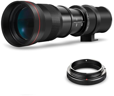 High-Power 420-800mm Manual Telephoto Micro Four Thirds Mount Lens for Olympus OM-D, E-M1, E-M5, E-M10, Pen-F, E-PL7, E-PL8, E-P5, E-PL5, E-PM1, E-PM2, E-P1, PL1, PL2, PL3, PL6, PL7, PL8 Cameras