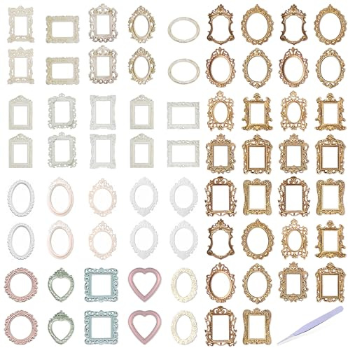 70 Fogli Cornice in Pizzo Scrapbook, Vintage Scrapbooking Cornice E Pinzette, Materiale per Scrapbooking Cornici Carta Scrapbooking Adesivi per Fai Da Te Diario Artistico Planner Album