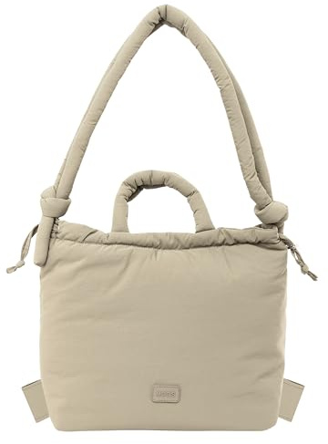 MOOS CÁPSULA ACOLCHADO BEIGE CLARO - Bolso Mochila, Bolso de Mujer, Shopping Bag, Cómodo y Versátil, Calidad y Resistencia, 40x17x31 cm