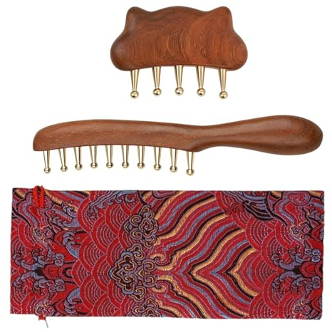 Ensemble de brosses de massage du cuir chevelu, grattoir à cheveux à prise confortable, masseur de tête relaxant 2 pièces, accessoire anti-stress pour femmes ou hommes, outil de soins capillaires pour