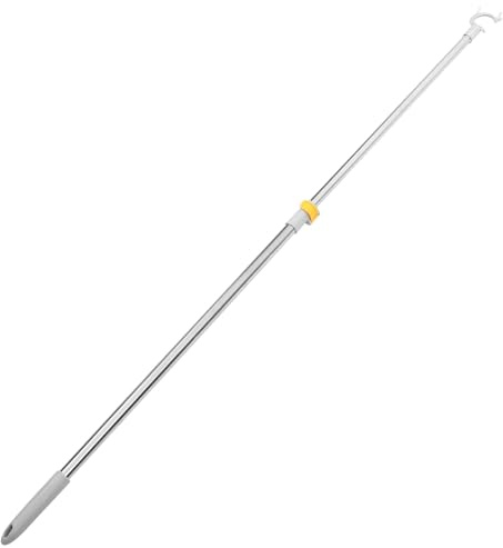 FRCOLOR Asta Stendibiancheria Regolabile Retrattile Palo Telescopico in Acciaio Inox Per Armadio E Balcone Bastone Appendiabiti Multifunzionale Per Asciugatura E Organizzazione Vestiti
