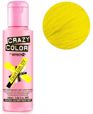 Crazy Go Neon Color Caution UV no 77, 100ml - Farbecreme neongelb