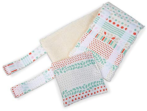 GRÜNSPECHT Bio-Brust- und Bauchwickel für Babys, Set aus Bio-Wickel mit Klettverschluss & Bio-Traubenkern-Kissen, bei Bauchschmerzen & Blähungen, Größe 1: 1-12 Monate (672-V1)