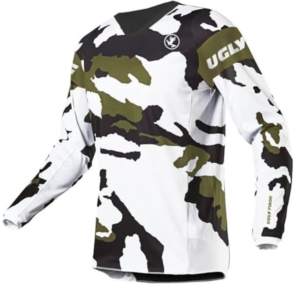 UGLY FROG Designs Cycling MTB Bicycle Mountain Bike Jersey Shirt for Men, Sprint Jersey Camouflage Military Green Long Sleeve