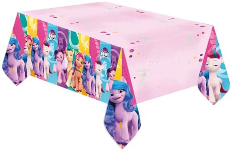 Amscan 9911893 – bordsduk My Little Pony, 120 x 180 cm, papper, barnfödelsedag, födelsedagsdekoration