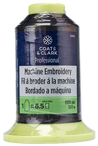 Coats & Clark Professional Machine Embroidery Thread, 3000 yds, Black