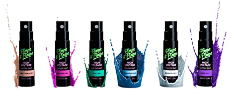 Juego de 6 aerosoles para el pelo, 40 ml, 6 colores para el cabello, aerosol para carnaval o Halloween