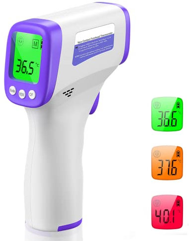 Thermometer for adults, Digital Thermometer infrared Forehead thermometer, Baby Thermometers with Fever Alarm, LCD Screen, Accurate Reading and Memory Function, non Contact Temperature Thermometer