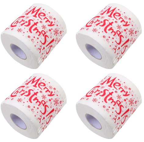 Weihnachts-toilettenpapierrolle Weihnachts-toilettenpapier Weihnachts-toilettenpapier Großpackung für Feiertags-weihnachtsparty-badezimmerdekor
