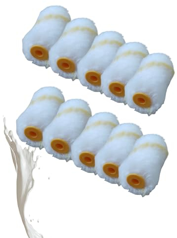 Profesius Lot de 10 rouleaux de 5 cm pour radiateur, fil doré, rouleaux à peinture et vernis, pour une peinture efficace et une application optimale de la peinture