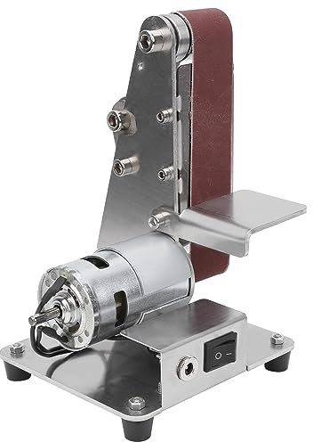 Electric Belt Sanding Machine, 775 Multifunctional Belt Sander Grinder Mini Electric Belt Sander DIY Polishing Grinding Machine 110‑240V for Metal Plastic Wood Polishing (UK Plug