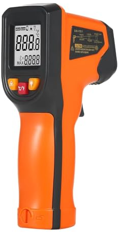 Weytoll Thermomètre infrarouge (-50 ℃ ~ 600 ℃) avec fonction d'émission, thermomètre numérique pour climatisation/cuisson/barbecue/chauffage au sol, thermomètre numérique laser