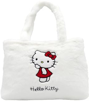 CYPBRANDS Hello Kitty Sanrio Sac à main en peluche Blanc Produit officiel
