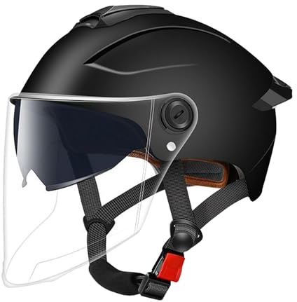 Casco Monopattino Elettrico, Casco Bicicletta Elettrico Con Visier Semicaschi Altamente Protettivi Mezzi Caschi Da Bici Per Uomini E Donne Adulti, 32x24cm