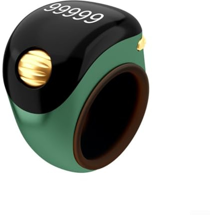Zoegneer Anello intelligente per contare le perline con display a LED per una misurazione accurata e un funzionamento facile, materiale ABS leggero comodo da indossare per attività quotidiane e