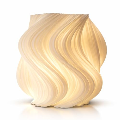NEONOBS Lámpara Wave Translúcida Texturizada, Luz de Ambiente para Decoración de Interiores, Lámpara de Mesa