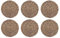 HERSIG - Pack 6 Salvamanteles Individuales | Manteles Individuales Redondos de Enea - 20 cm