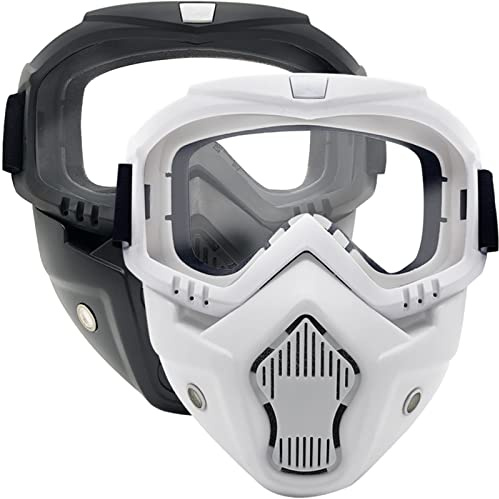 Paquete de 2 máscaras tácticas de Gafas Desmontables compatibles con Nerf Rival, Apollo, Zeus, Khaos, Atlas, Artemis Blasters Rival Mask