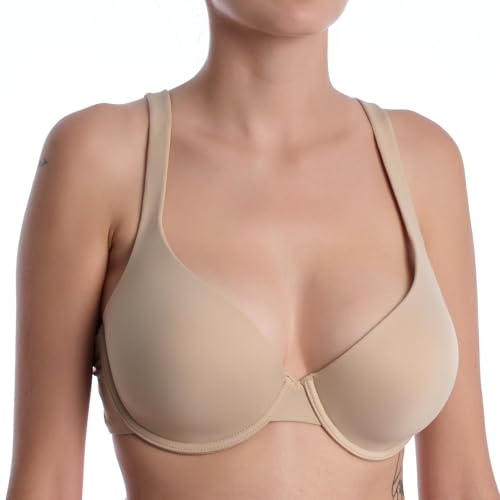 LORMAR 1 Pezzo Reggiseno Donna Mousse Liscio in Microfibra con Ferretto - Coppa B - C- D, Nudo 3B
