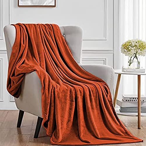 PLUS HOME Manta Sofa Grande Invierno - Manta Cama Regalo,130x160 Marron