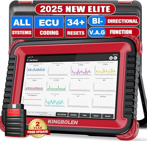 KINGBOLEN K8 Diagnosi Auto in Italiano, Bidirezionale OBD2 Auto Diagnostica, Codifica ECU online, Diagnostica avanzata del sistema, 42+ Reset, FCA SGW, CANFD&DOIP, 2 Anni di Aggiornamento