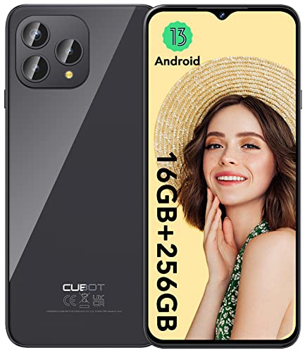 CUBOT P80 (2023) Teléfono Móvil Negro Libres, Android 13 Baratos, 16GB + 256GB/1TB, 48MP+24MP, 6,58 FHD+, 5200mAh Movil, 4G Dual SIM, MediaTek MT8788/Octa-Core/Fingerprint/OTG/NFC/GPS
