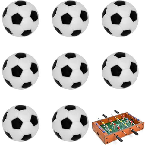 8 Stück Tischkicker Bälle 32 mm,Kickerbälle,Tischfussball Bälle,Kickerball,Ersatzball Für Kickerball,Kicker Ball Klassisch, Wird Für Tischfußballspiele Und Als Dekoration Verwendet