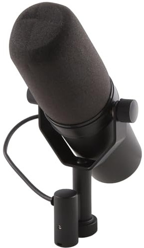 Fozriybefy Microphone Dynamique Cardioïde SM7B pour L'Enregistrement en Direct, Les Podcasts et Les Diffusions en Direct sur Scène, avec Une Finition Soignée.
