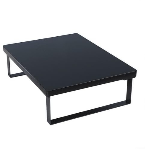 Marchfunny Grille de protection compacte pour four à micro-ondes et cuisinière à induction avec composition en bois et pied fonctionnel (noir)