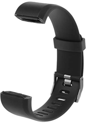 WE-HYTRE ID115 Plus Wrist Band Strap Replacement Silicone Watchband Smart Watch Bracelet Replacement Strap (Black)