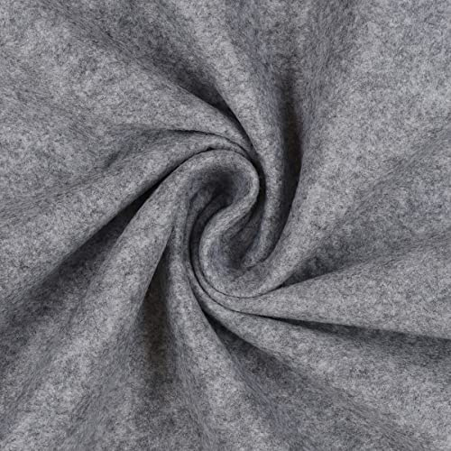 Världen Tyg - Tyg Cuts Lenci Tyg - Filt 1mm - Finns i olika storlekar och ben 60 Färger (100X95CM, MELANGE LARGRÅ)
