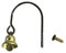 Melody Jane Dolls House Shop Door Bell Gold Traditional Shopkeepers Wall Mounted Accessory